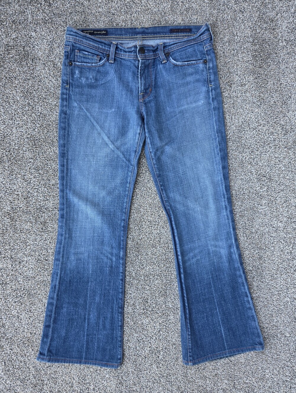 Rare Vtg Y2K Citizens of Humanity Ingrid Low Rise Flare Jeans Size 28 2000s